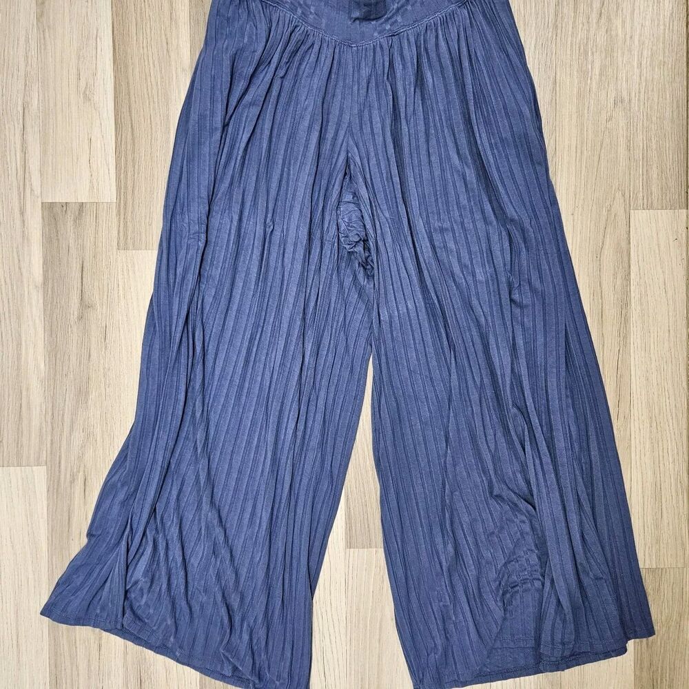 CACIQUE Womens Blue Wide Leg Flowy Sleep Pajama Pants Size 8